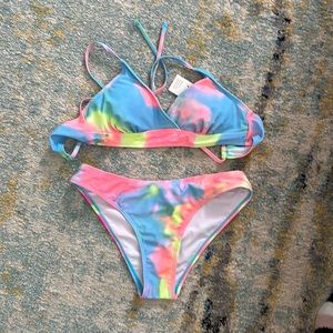 Tie-Dye Wash Triangle Top & Extra Cheeky Hipster Bikini Set